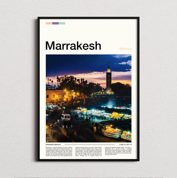 Marrakesh - Night Market - Travel Print