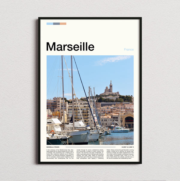 Marseille - Old Port Yachts - Travel Print