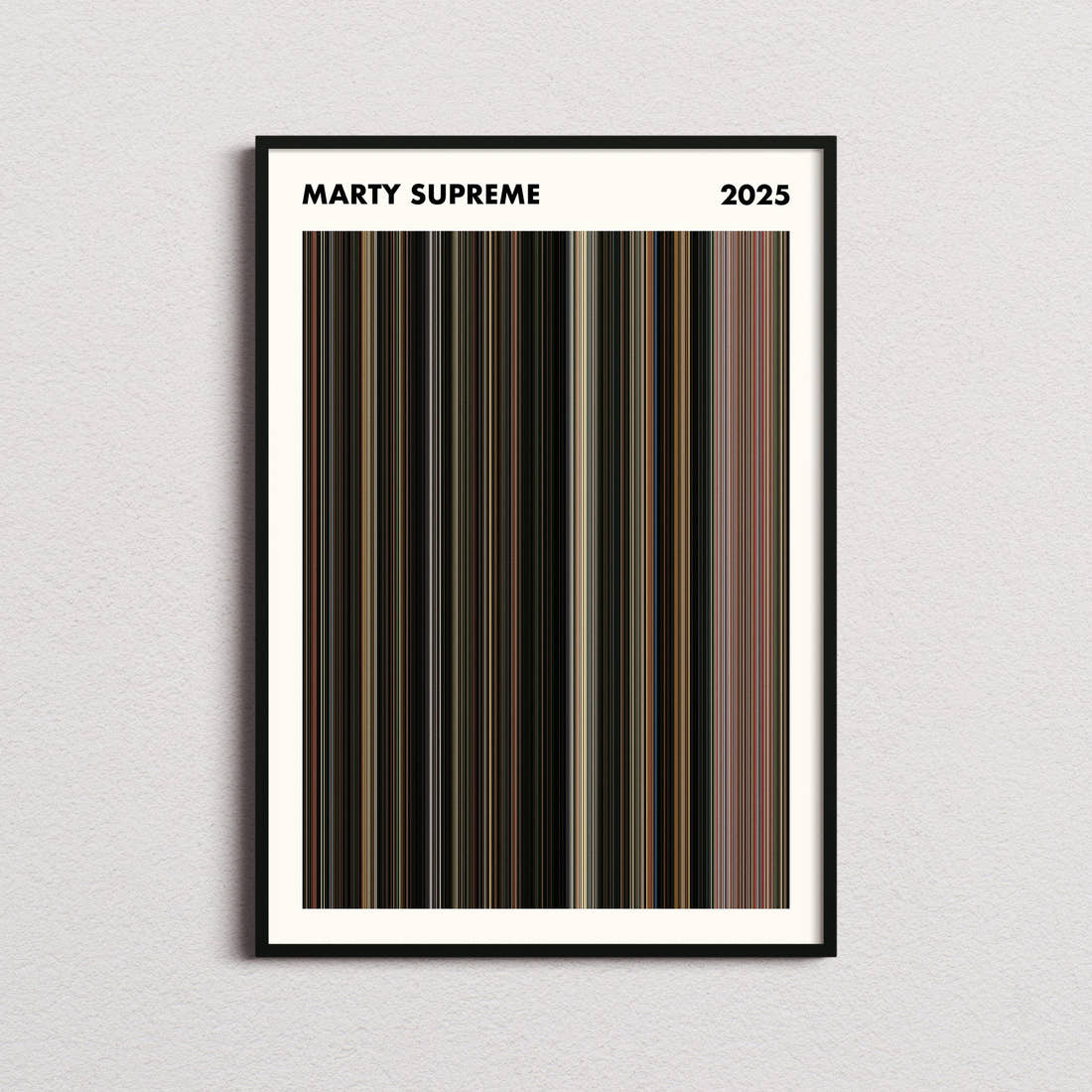 Marty Supreme Movie Barcode Poster - Simplified