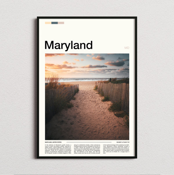 Maryland - Path Through The Dunes - Travel Print