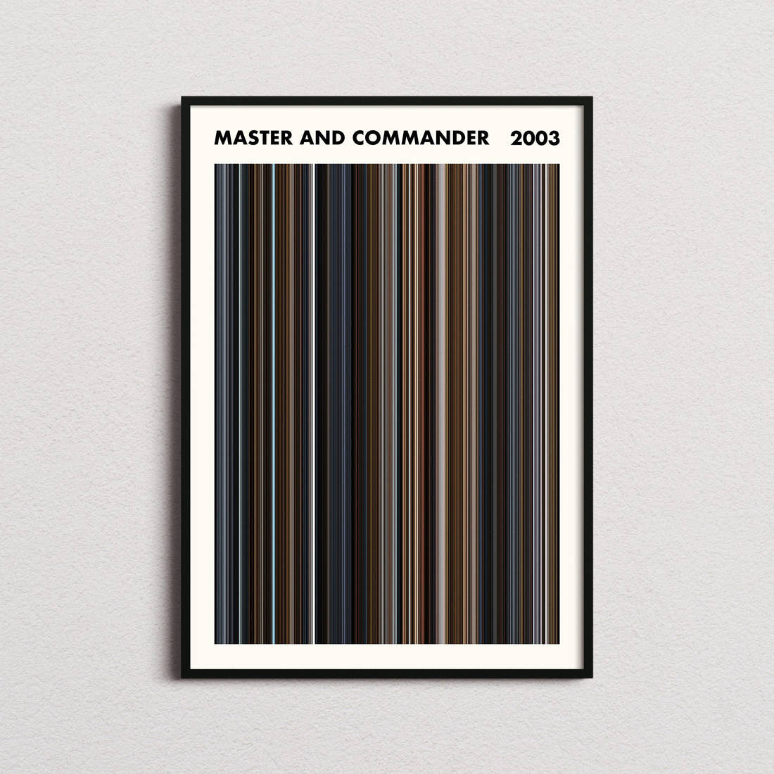 Master and Commander Movie Barcode Poster - Simplified