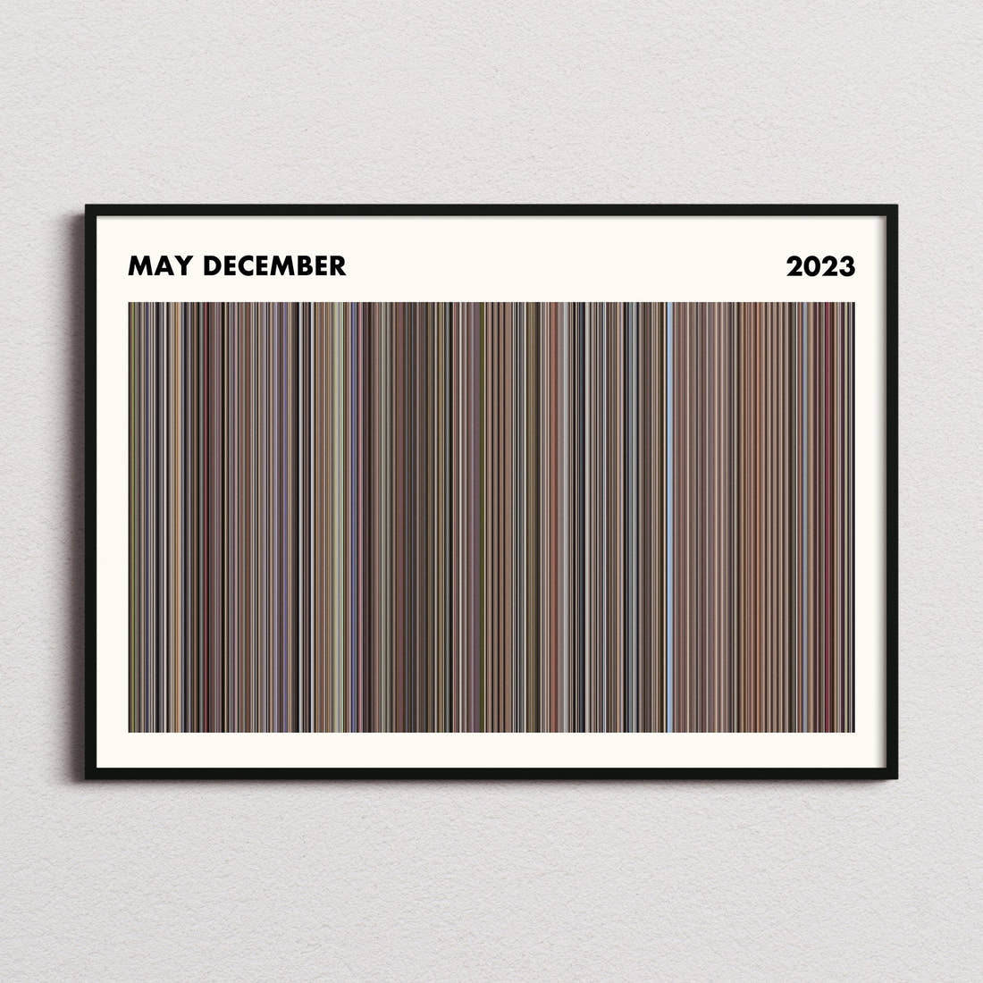 May December Movie Barcode Poster - Simplified