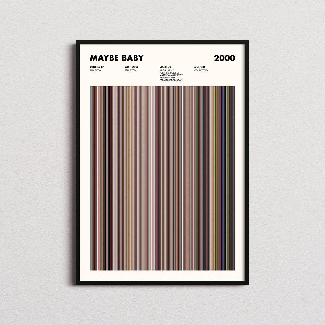 Maybe Baby Movie Barcode Poster