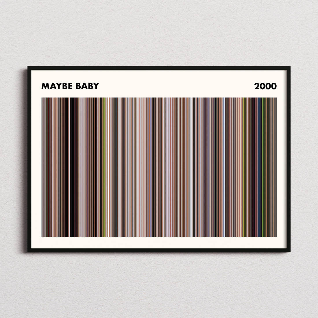 Maybe Baby Movie Barcode Poster - Simplified