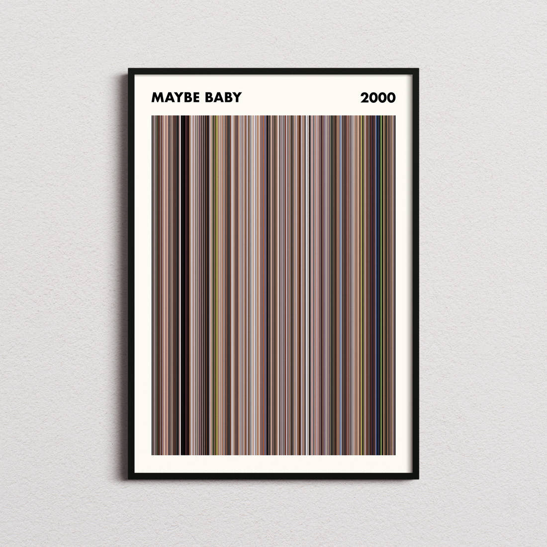 Maybe Baby Movie Barcode Poster - Simplified