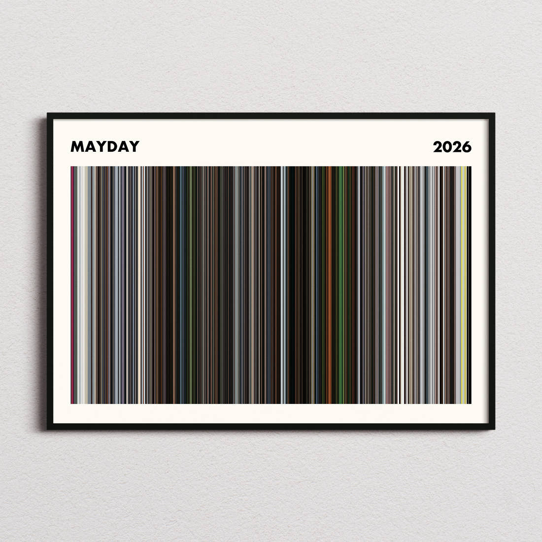 Mayday Movie Barcode Poster - Simplified