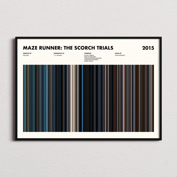 Maze Runner: The Scorch Trials Movie Barcode Poster