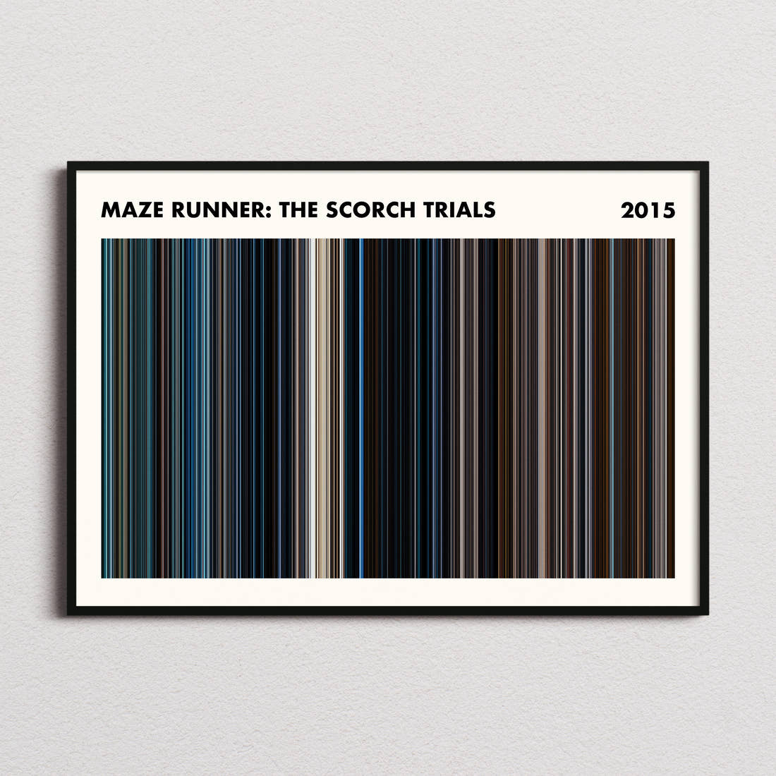 Maze Runner: The Scorch Trials Movie Barcode Poster - Simplified