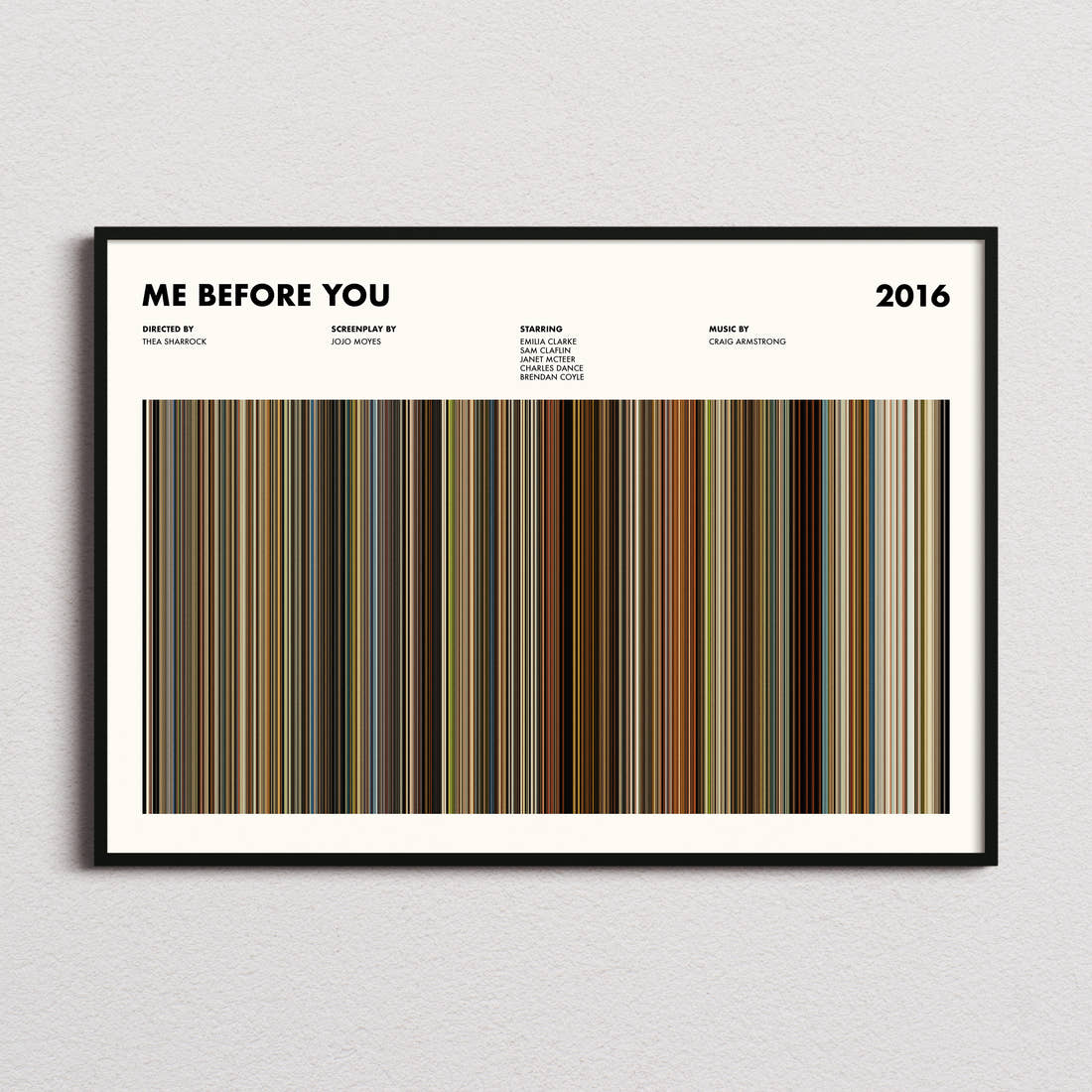 Me Before You Movie Barcode Poster