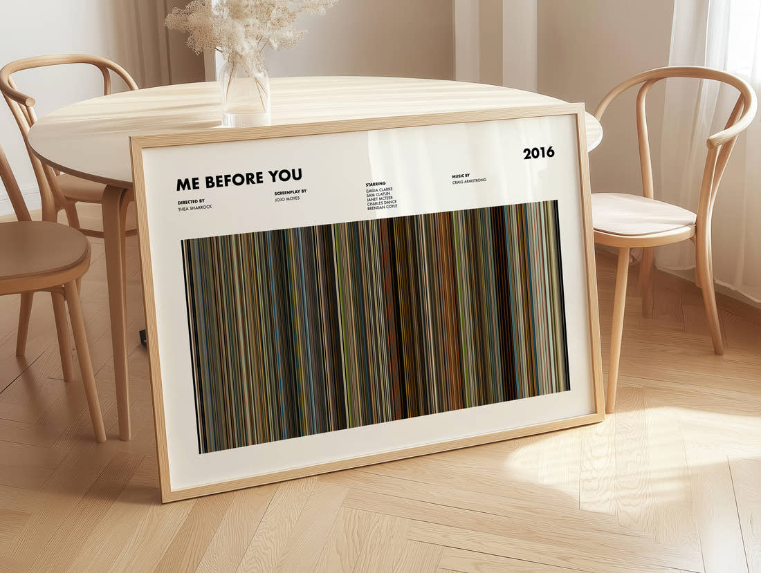 Me Before You Movie Barcode Poster