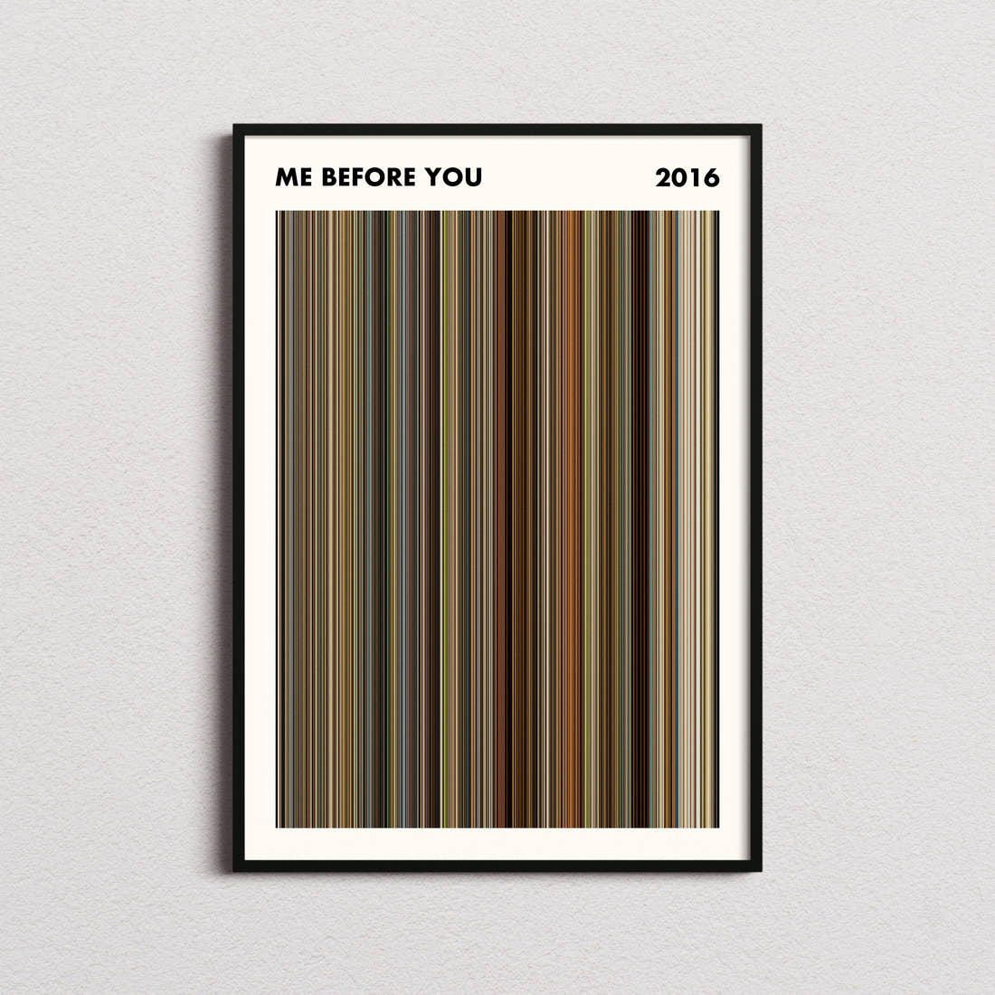 Me Before You Movie Barcode Poster - Simplified
