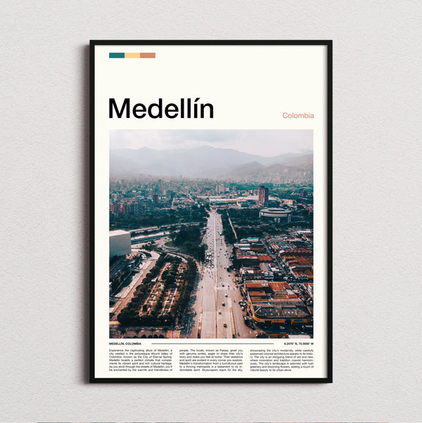 Medellín - Avenue Through The City - Travel Print