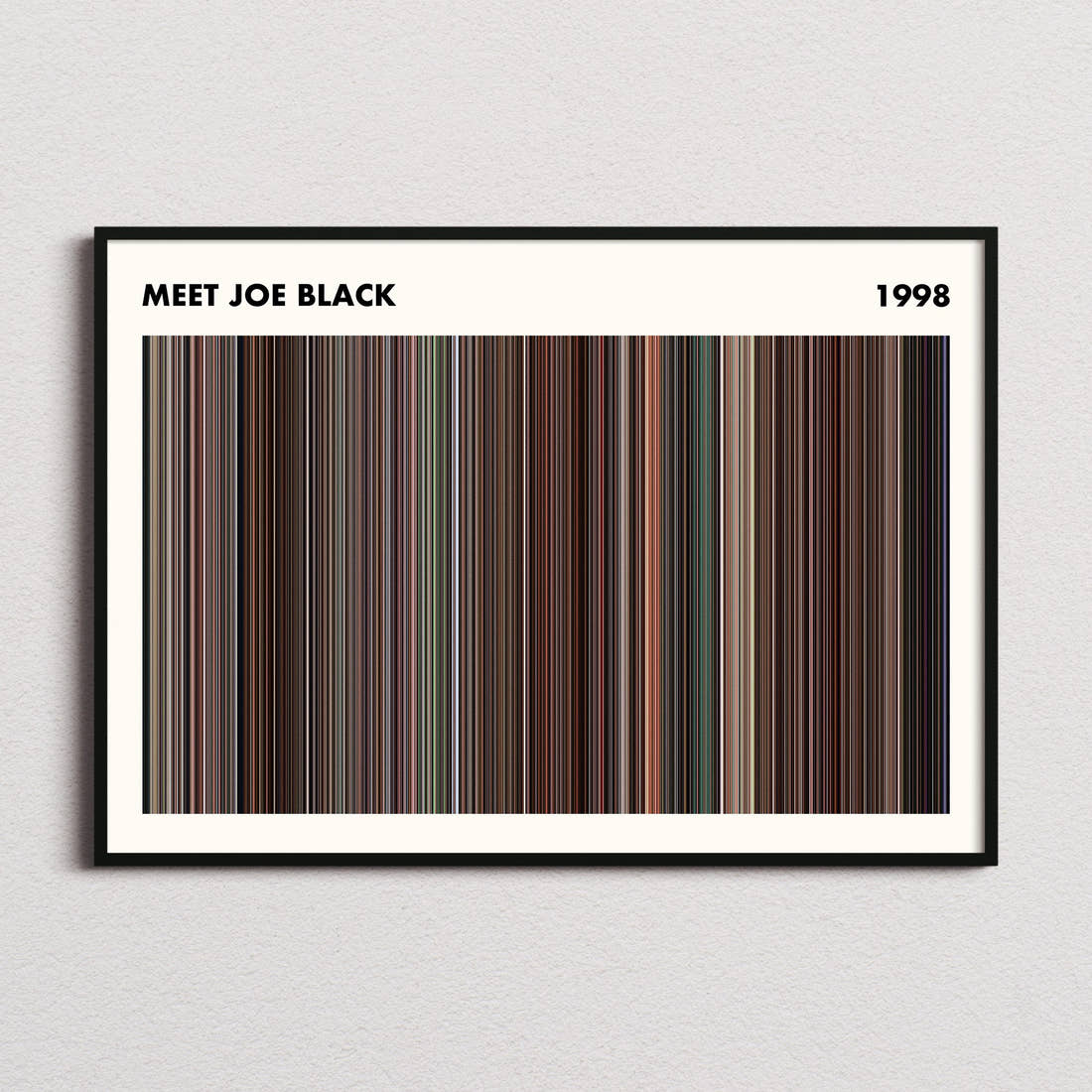 Meet Joe Black Movie Barcode Poster - Simplified