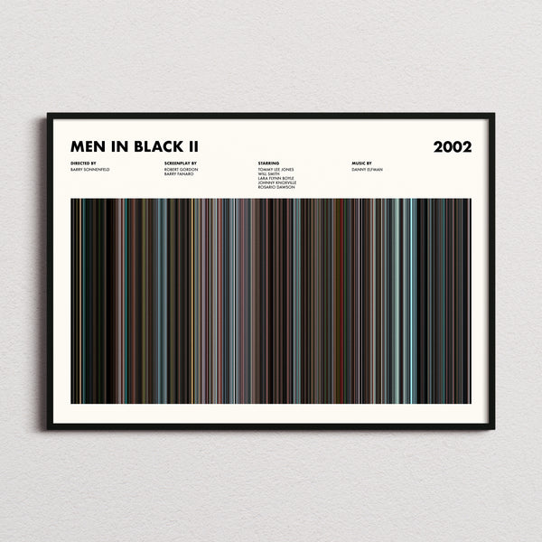 Men in Black II Movie Barcode Poster