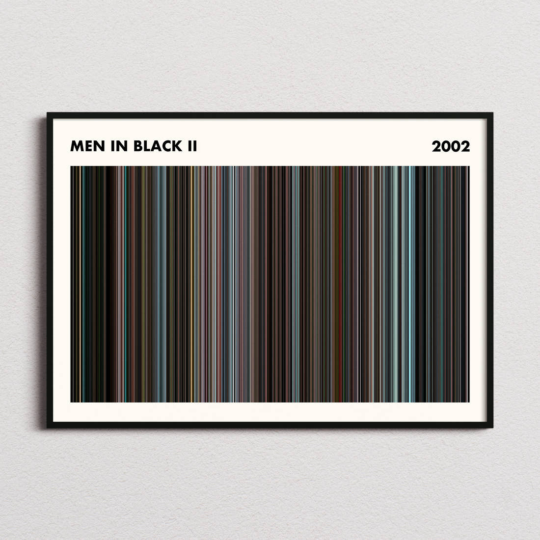 Men in Black II Movie Barcode Poster - Simplified