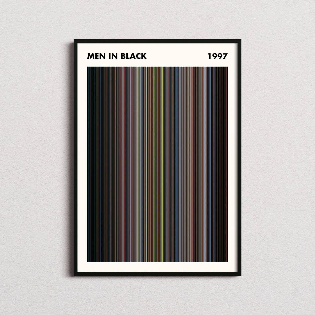 Men in Black Movie Barcode Poster - Simplified