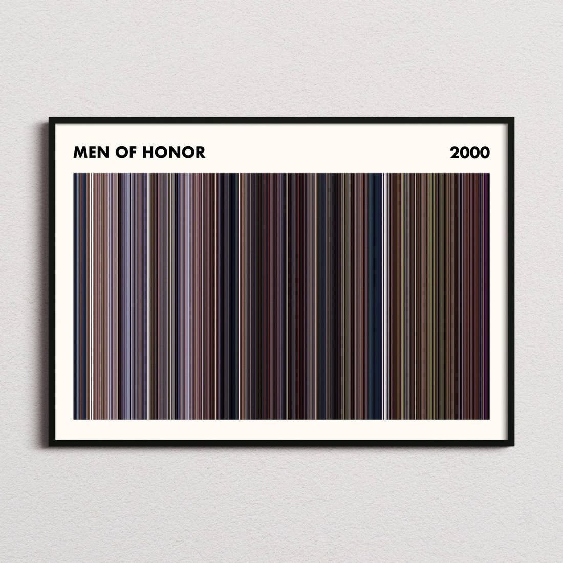 Men of Honor Movie Barcode Poster - Simplified