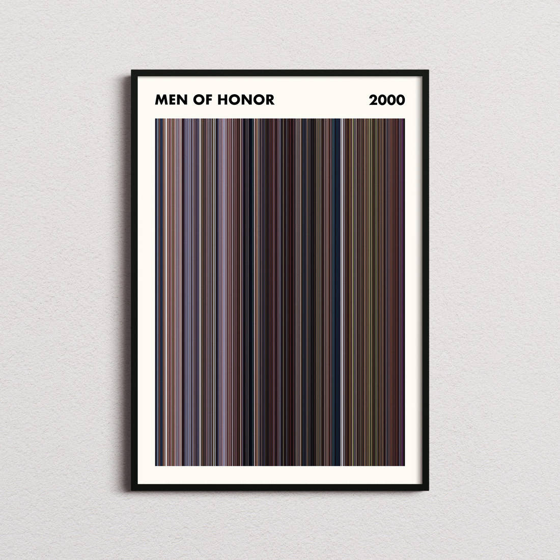 Men of Honor Movie Barcode Poster - Simplified