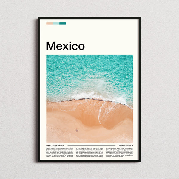 Mexico - Waves On The Sand - Travel Print
