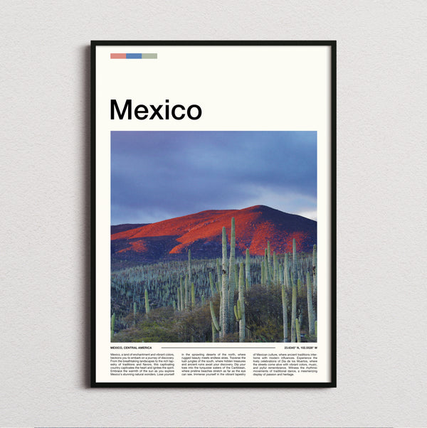 Mexico - Cacti Below The Mountain - Travel Print