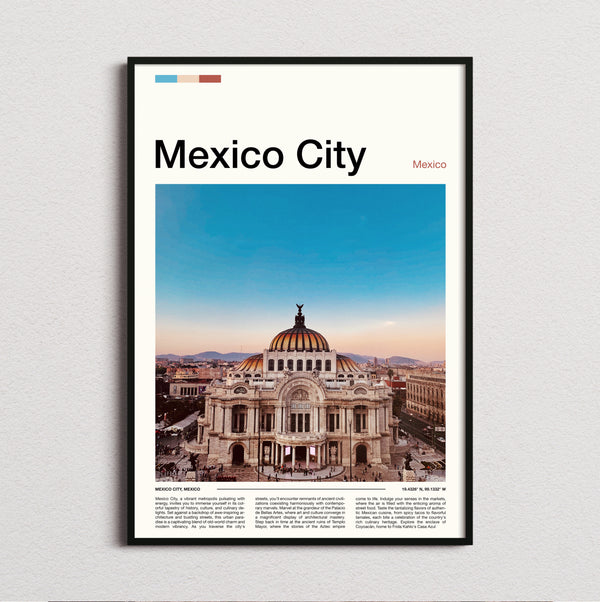 Mexico - Palacio De Bellas Artes At Dusk - Travel Print