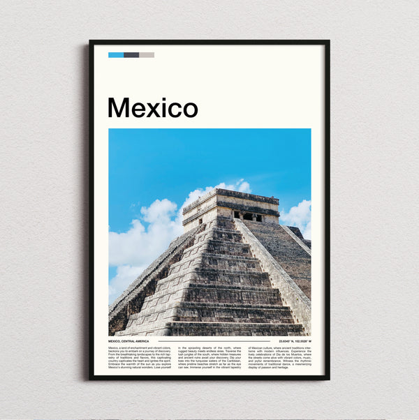 Mexico - Chichen Itza Pyramid Close Up - Travel Print