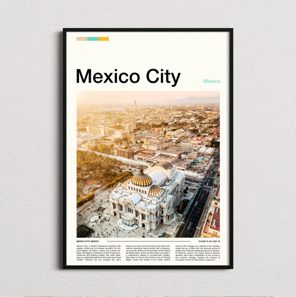 Mexico - Palacio De Bellas Artes Aerial - Travel Print