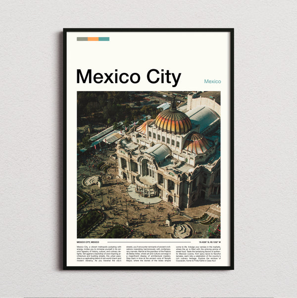Mexico - Palacio De Bellas Artes From Above - Travel Print