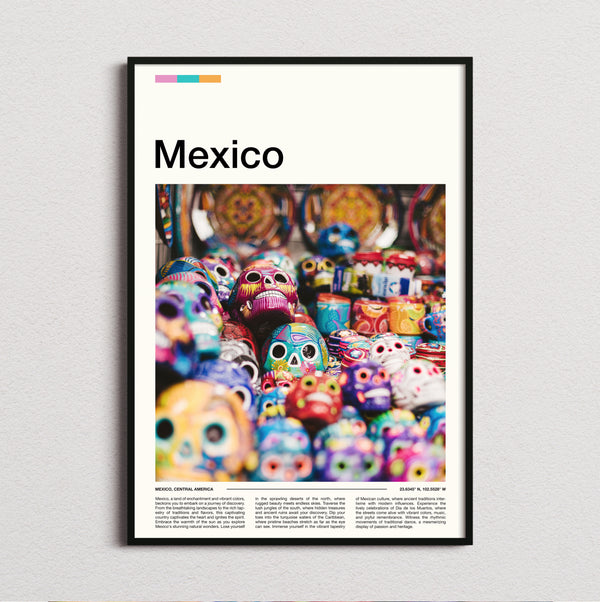 Mexico - Colourful Sugar Skulls Close Up - Travel Print
