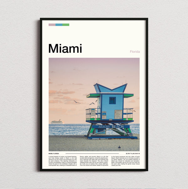 Miami - Lifeguard Tower - Travel Print