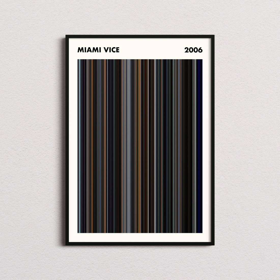 Miami Vice Movie Barcode Poster - Simplified