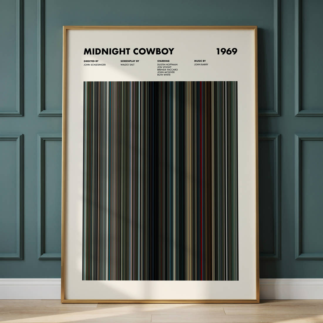 Midnight Cowboy Movie Barcode Poster