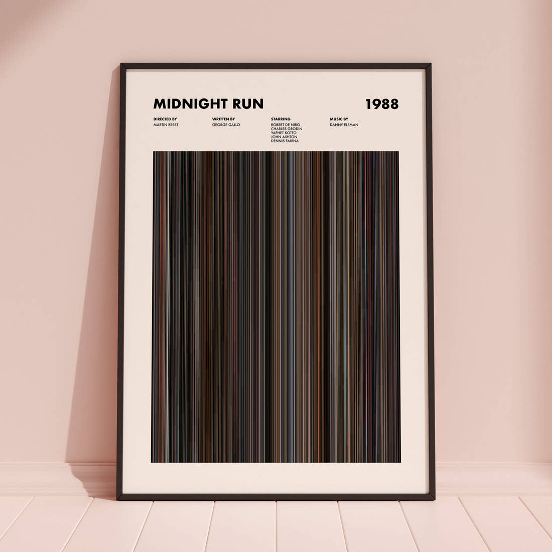 Midnight Run Movie Barcode Poster
