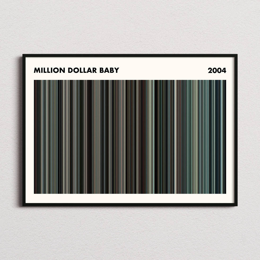 Million Dollar Baby Movie Barcode Poster - Simplified