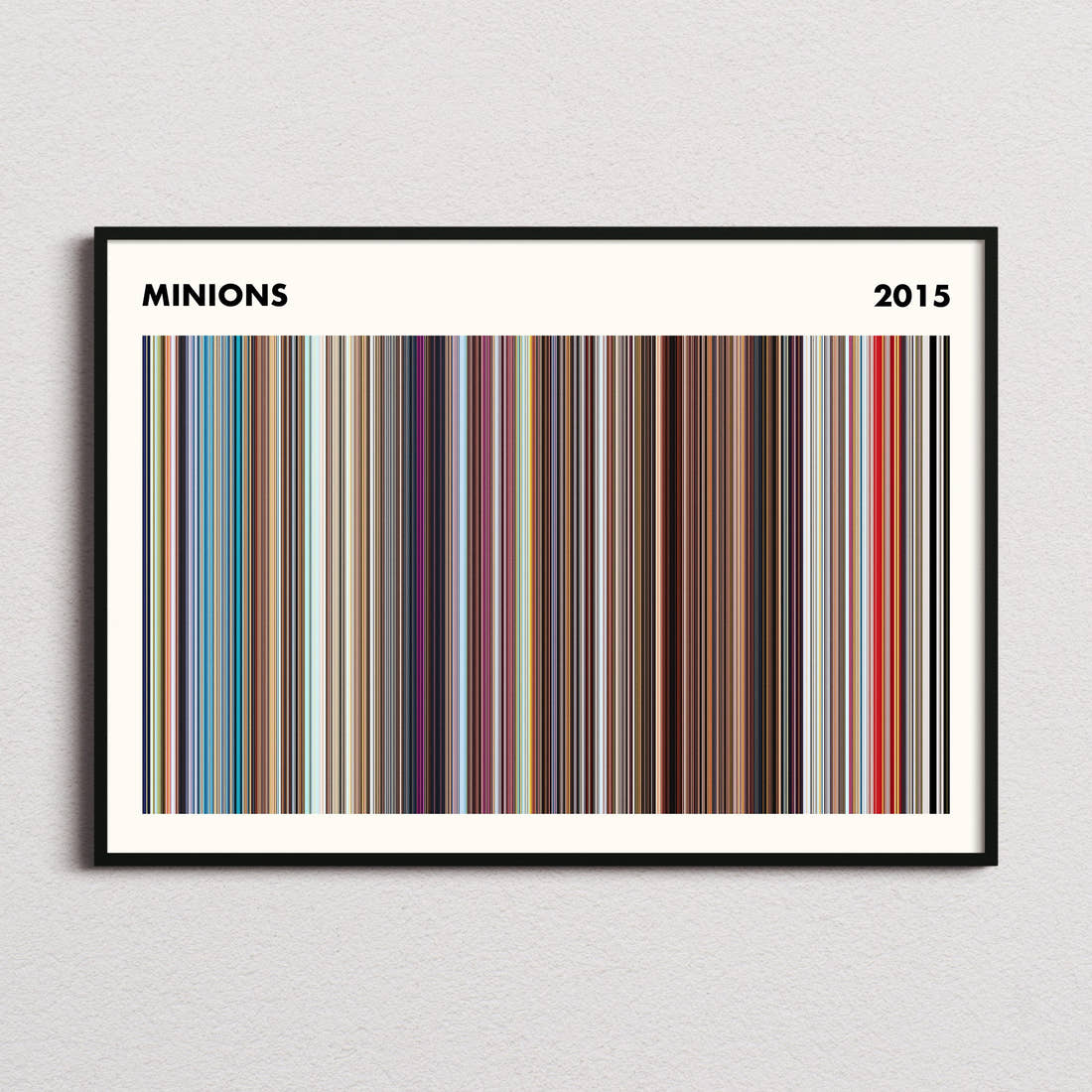 Minions Movie Barcode Poster - Simplified