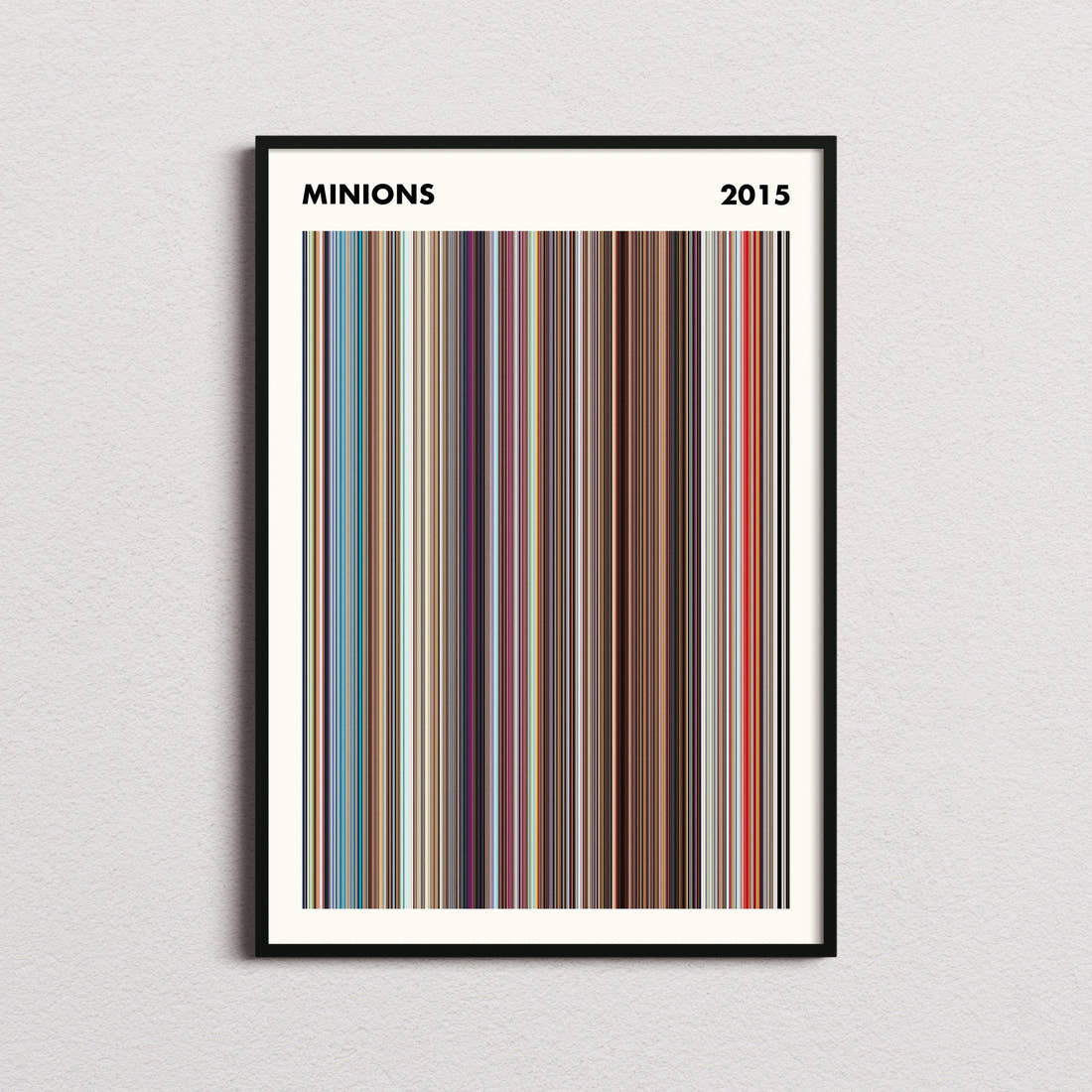 Minions Movie Barcode Poster - Simplified