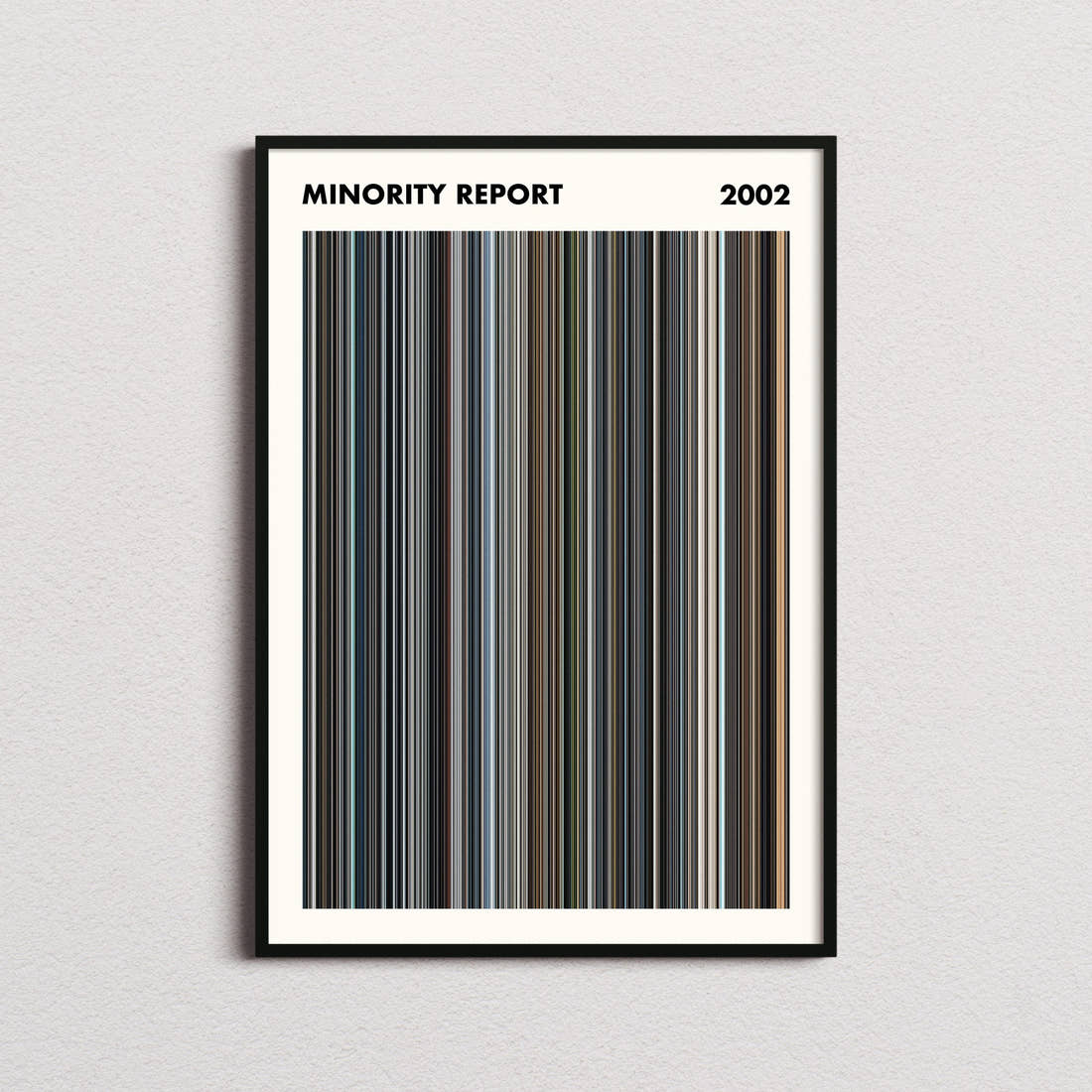 Minority Report Movie Barcode Poster - Simplified