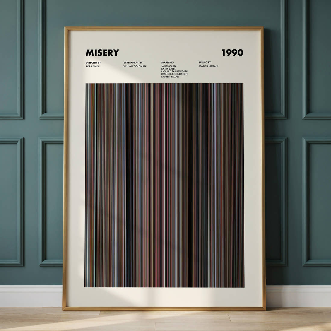 Misery Movie Barcode Poster