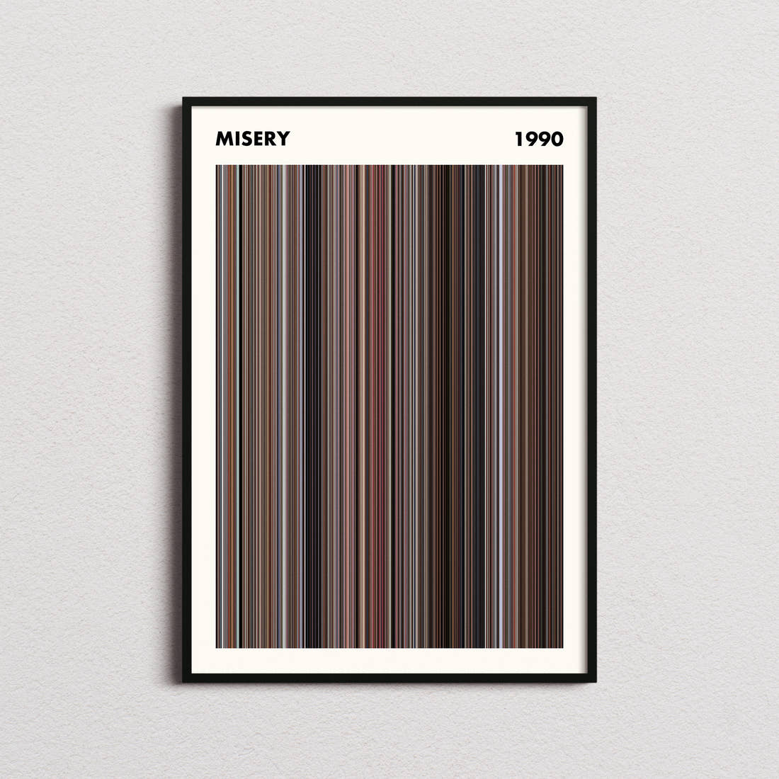 Misery Movie Barcode Poster - Simplified