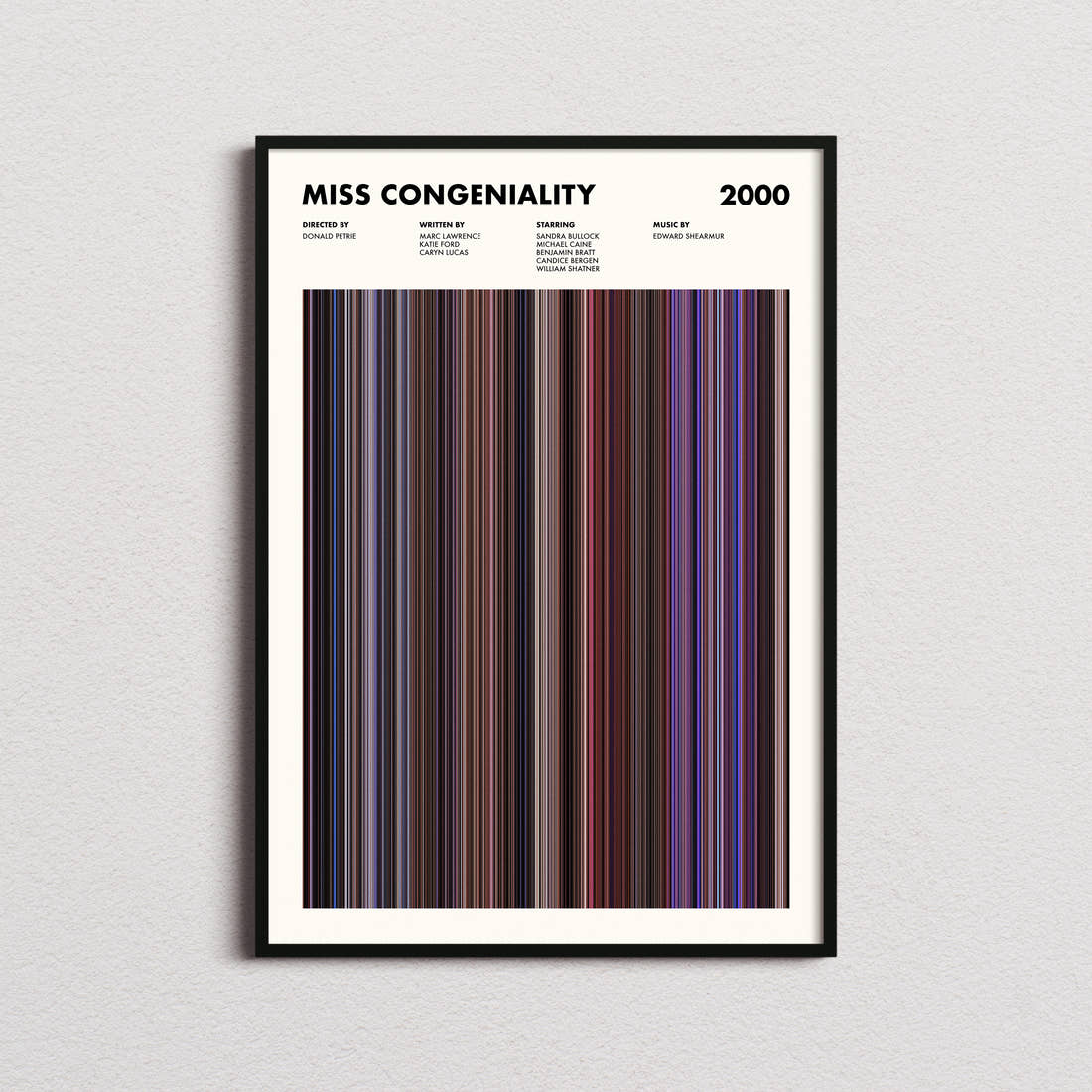Miss Congeniality Movie Barcode Poster