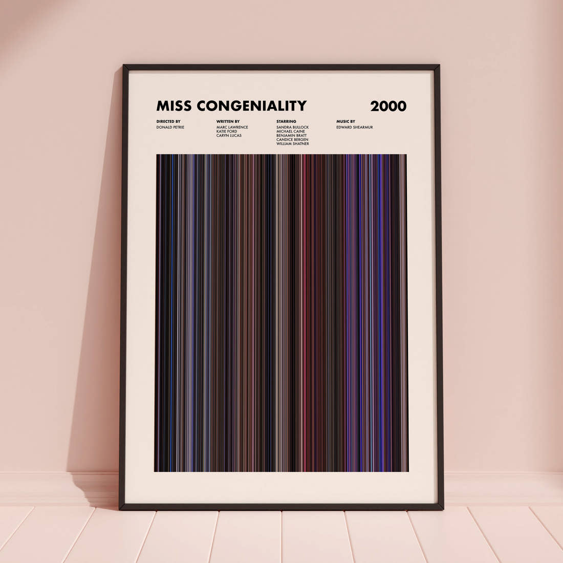 Miss Congeniality Movie Barcode Poster