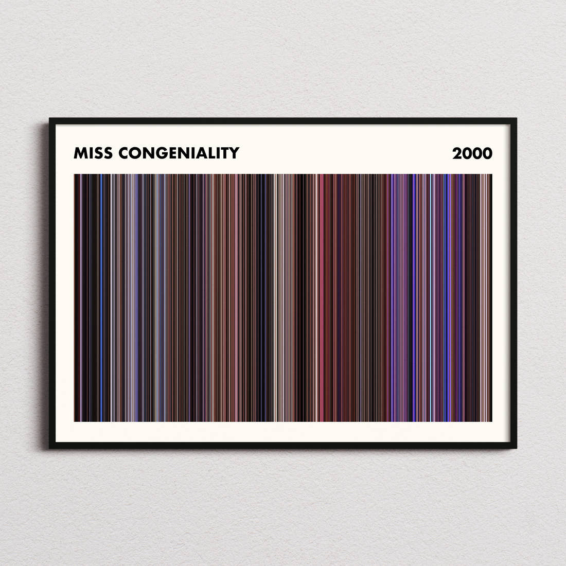 Miss Congeniality Movie Barcode Poster - Simplified