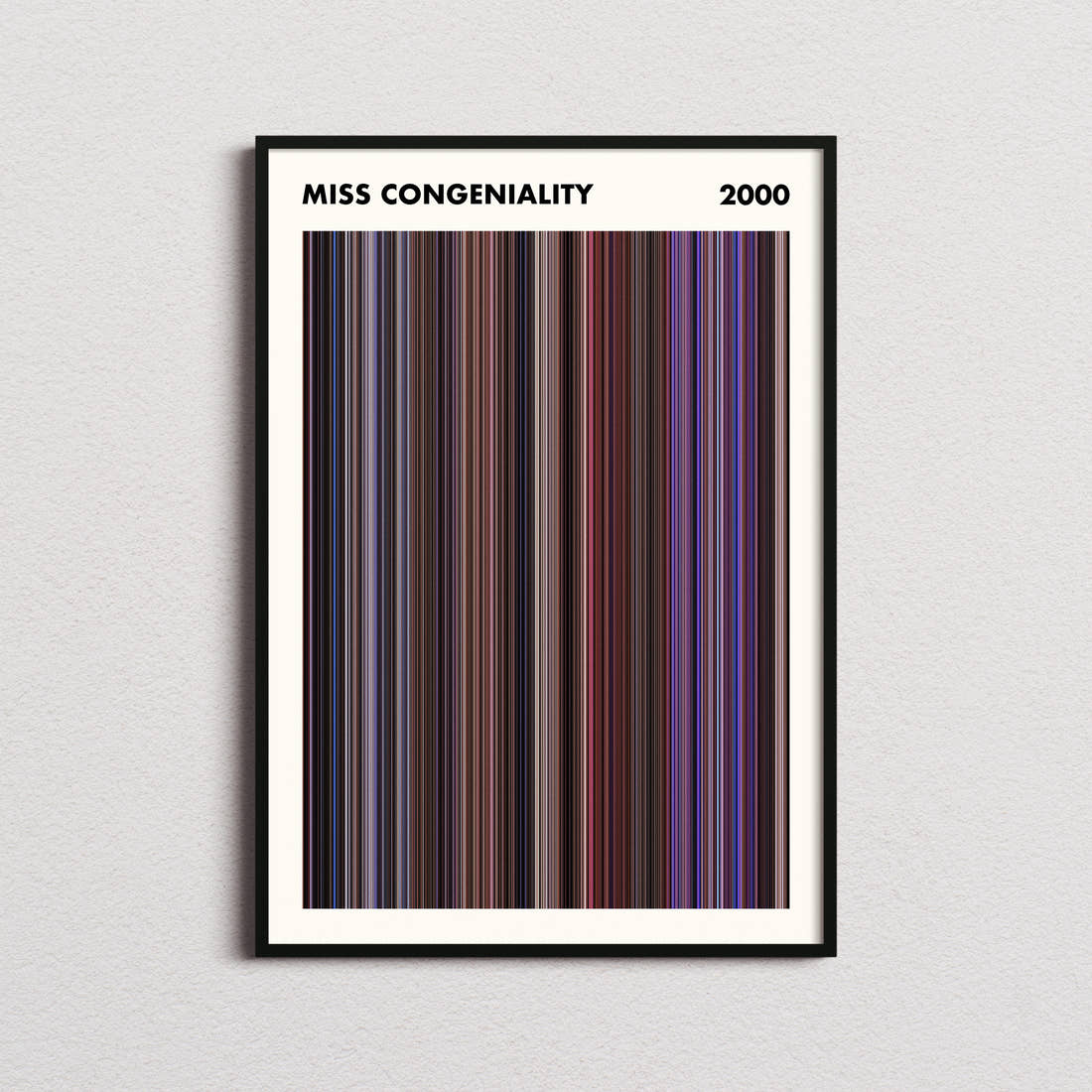 Miss Congeniality Movie Barcode Poster - Simplified