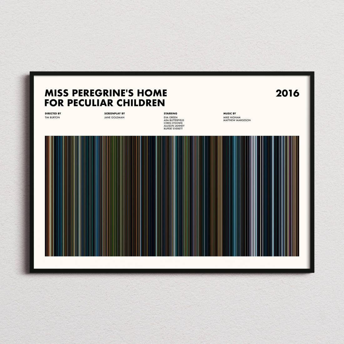 Miss Peregrine's Home for Peculiar Children Movie Barcode Poster