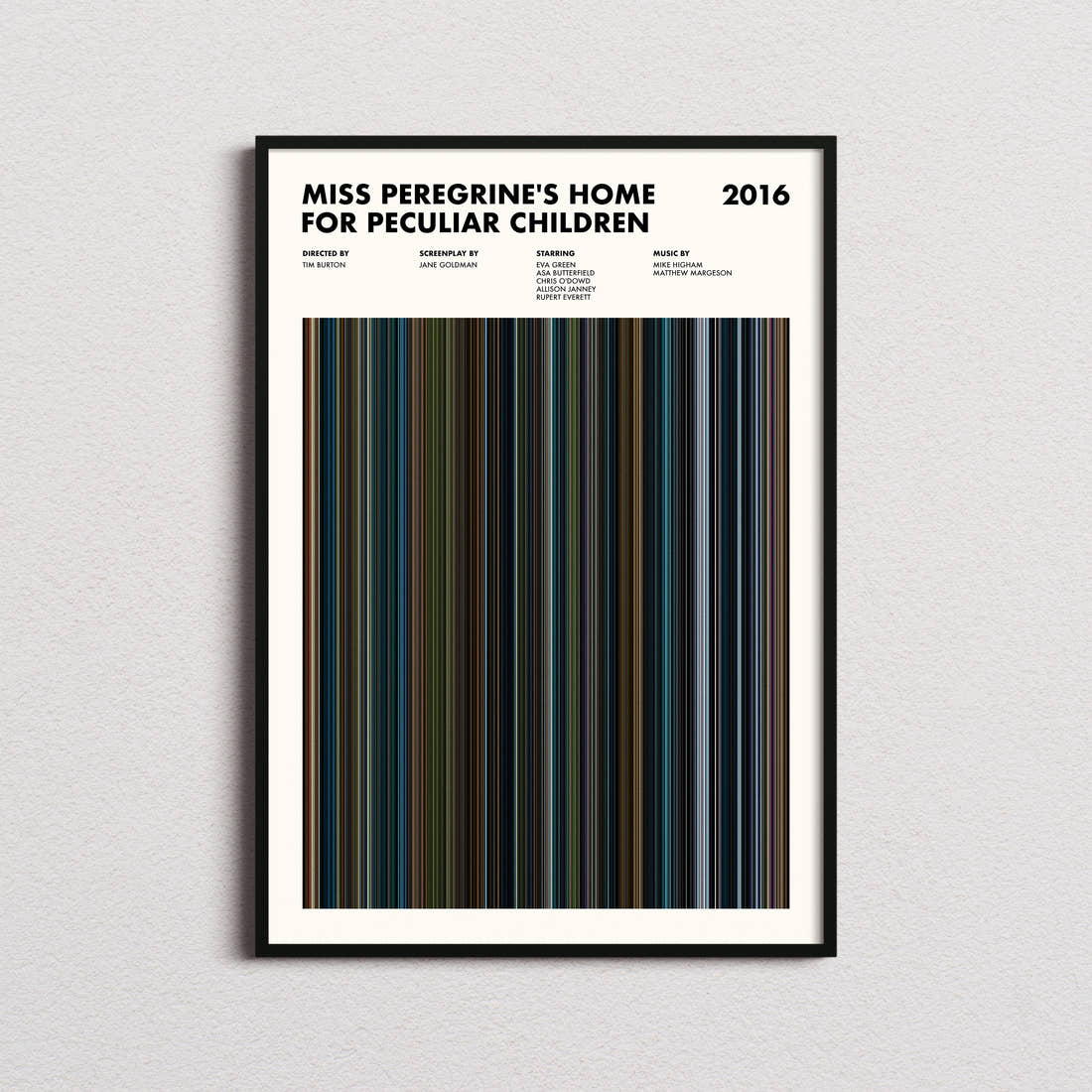 Miss Peregrine's Home for Peculiar Children Movie Barcode Poster