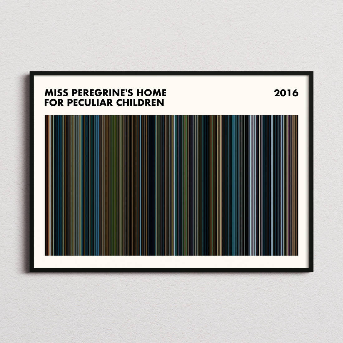 Miss Peregrine's Home for Peculiar Children Movie Barcode Poster - Simplified