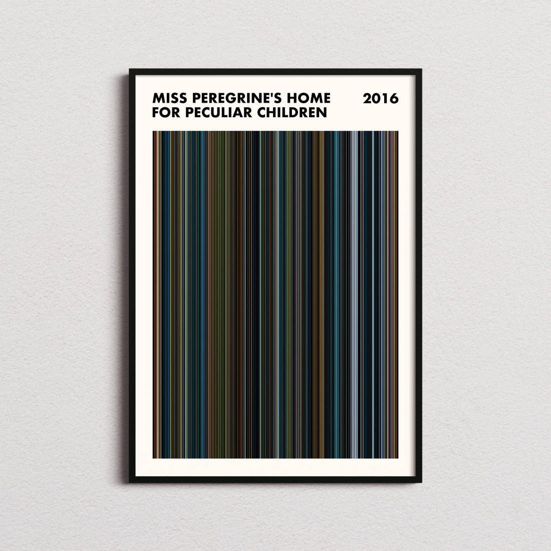 Miss Peregrine's Home for Peculiar Children Movie Barcode Poster - Simplified