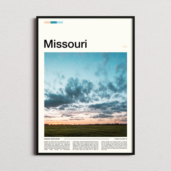 Missouri - Dramatic Clouds - Travel Print