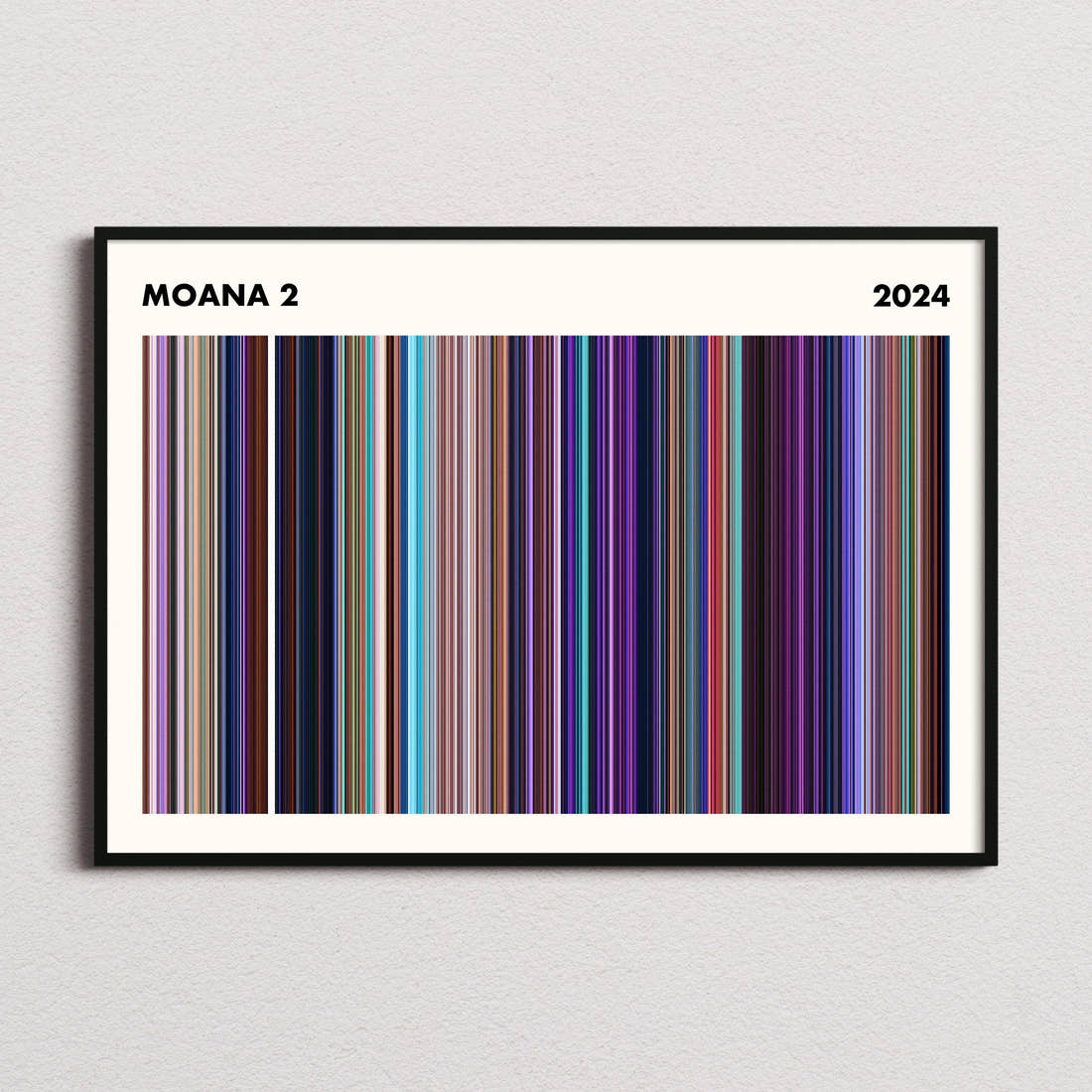 Moana 2 Movie Barcode Poster - Simplified