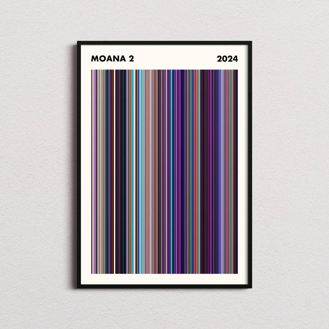 Moana 2 Movie Barcode Poster - Simplified